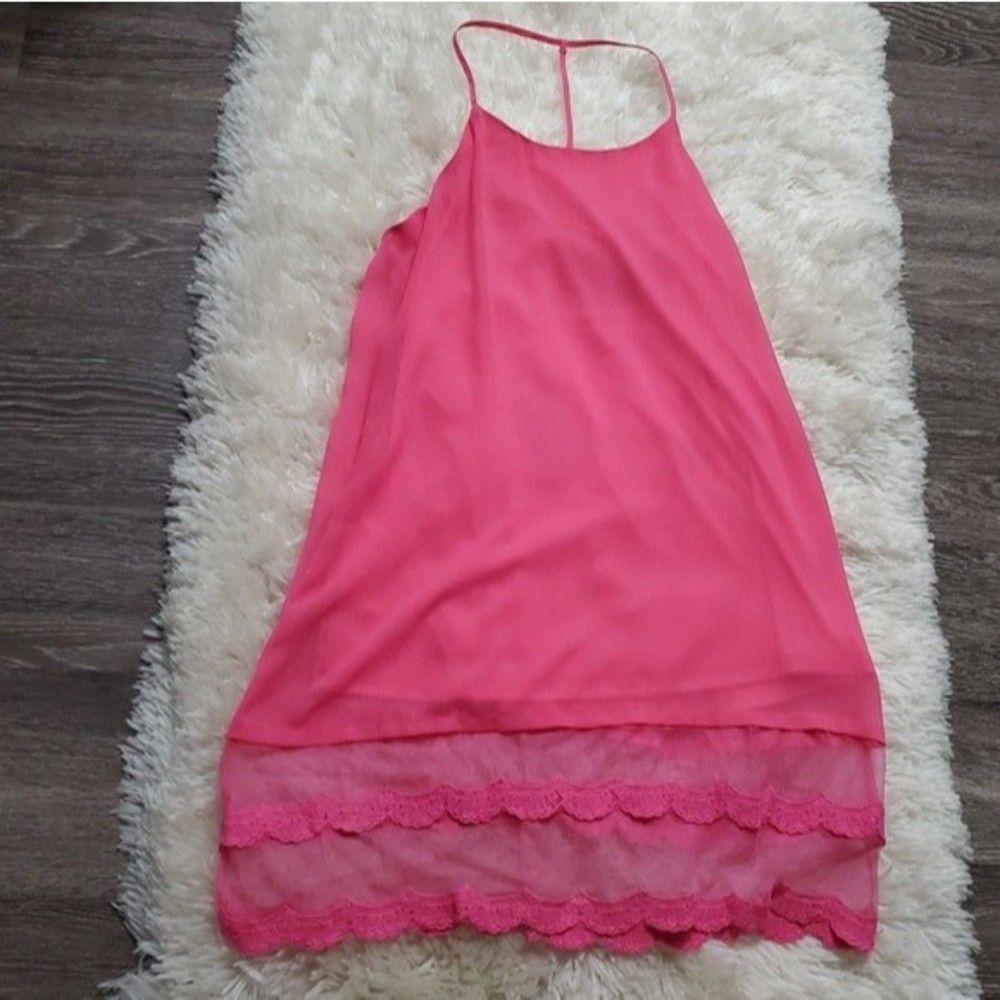 Mitto Shop Racer Back Cami Pink Dress Womens Size Small